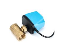 1PCS 1/2" 3/4" 1" 2" Normally Open Electric Ball Valve 220V 12V 24V 2 Wire Brass Electric Ball Valve Replacement Solenoid Valve(24VDC-Open,0.75 Inch)