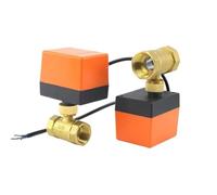 1Pcs 1/2" 3/4" 1" Brass 2-Way 220V AC 12V DC Motorized Ball Valve DN15/DN20/DN25 Three-Wire Two-Control Electric Solenoid Valve(DC12-24V DN15 1-2)