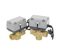 1pcs 1/2" 3/4" 1" Motorized Two Way Three Way Valve Brass VC6013/4013 DN15 DN20 DN25 Fan Coil HVAC Valve AC220V(3/4",VC6013_AC220V_Three Way)