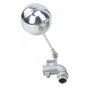 1pcs 1/2" 3/4" 1" Stainless Steel 304 Adjustable Float Valve Water Tank Bend Elbow Floating Ball Valve Flow Cistern/Expansion (Size : 1/2")(3/4")