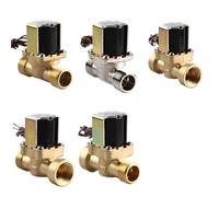 1pcs 1/2'' 3/4" Brass Solenoid Valve for Solar Water Heater 12v 24v 220v Water Inlet Flow Switch Valves(1/2",24VDC_NC)