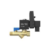 1pcs 1/2" AC220V Electronic Drain Valve Timed Air Compressor Gas Tank Automatic 2-Way Drain Valve(Coil DC24V)