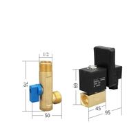 1pcs 1/2" DC24V AC220V Electronic Drain Valve Timed Air Compressor Gas Tank Automatic 2-Way Drain Valve(Split-Body,24v)