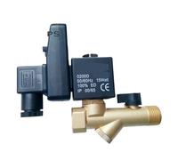 1PCS 1/2" Electric Timer Automatic Water Valve Electronic Drain Solenoid Valve for Air Compressor Condensate Water Electric Drain Valve(24vac-Opt-a)