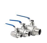 1PCS 1/4 "-2" BSP Innernal and External Threads SS304 SS316L Stainless Steel Two-piece Ball Valve Water, Air and Oil Switch Fittings(1-1/4",SUS304)
