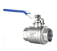 1PCS 1/4" 3/8" 1" 1-1/4" 2" 4" Stainless Steel Ball Valve, Female Thread Two-Piece Valve, Water Switch Connector for Liquids Gases(DN10,304)