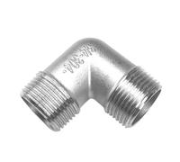 1PCS 1/4" 3/8" 1/2" 3/4" 1" 1-1/4" 1-1/2" 2" BSPT Male Equal Reducer 90 Degree Elbow 304 Stainless Steel Pipe Fitting Connector Water(3/8 Inch)