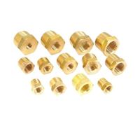 1PCS 1/4" 3/8" 1/2" 3/4" NPT BSPT Male X Female Brass Reducing Bushing Pipe Fittings Connectors Adapter Air Gas Fuel Water 229 PSI(Type 8)