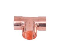 1Pcs 1/4" 3/8" 1/2" 5/8" 8 10 12 15 16mm ID 99.9% Copper End Feed Solder Tee 3 Ways Plumbing Fitting Coupler For Air Condition1 (Color : ID 15mm Wall 1.0mm)