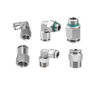 1pcs 1/4" 3/8" 1/2" BSPP NPT BSPT Female Male Pneumatic Nipple Elbow Push in Quick Connector Release Air Fitting(6MM_1/4")