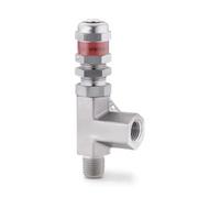 1PCS 1/4" 3/8" 1/2" Female Male Elbow 90 Degree 316L Stainless Steel Adjustable Spring Pressure Relief Safety Valve 6000(3/8",NPT_CP 10-75 PSIG_Female to Female)