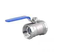 1PCS 1/4" 3/8" 3/4" 1" 1-1/4"1-1/2" 2" BSPT Stainless Steel SS304 Pipe Ball Valve Internal Thread Sanitary Switch Ball Valve Straight(2′)