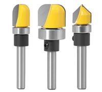 1PCS 1/4"& 6mm Shank Pattern Bit Flush Trim Bit Straight Bit with Bearing Hinge Mortising Router Bit Wood Trimmer Cutter Router Bit Set for Wood Planer(V. Groovin6X12.7)