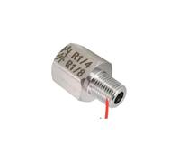 1pcs 1/4" BSPT Female To Male M10 12 1/8" 1/4" 3/8"BSPT NPT Hex Reducer Bushing 304 Stainless Adapter High Pressure for Pressure Gauge(1l8 NPT Male)