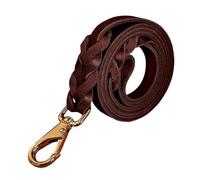 1Pcs 1.5m Real Leather Dog Leash Strong Pet Walking Rope,Compatible For Small Medium Large Dogs Genuine Pets Strap(Brown)
