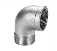 1pcs 1/8" 1/4" 3/8" 1/2" 3/4" 1" 1-1/4" 90° Elbow, Female to Male Threaded 90 Degree Stainless Steel SS304 Connector Pipe Fittings(DN25)