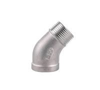 1PCS 1/8" 1/4" 3/8" 1/2" 3/4" 1" Female X Male Thread Street Elbow 45 Degree Angled SS 304 Stainless Steel Pipe Fitting Connectors(DN10)
