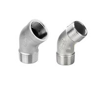 1PCS 1/8" 1/4" 3/8" 1/2" 3/4" 1" Female X Male Thread Street Elbow 45 Degree Angled SS 304 Stainless Steel Pipe Fitting Connectors(Eblow M-M 3/4)