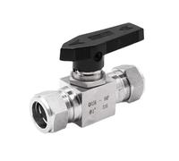 1pcs 1/8" 1/4" 3/8" 1/2" 3/4" 3 4 6 8 10 12-25mm OD Tube Compression Union Ball Valve(SS316L)