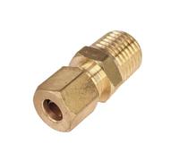 1pcs 1/8" 1/4" 3/8" 1/2" NPT Male - Fit Tube O.D 1/8" 3/16" 1/4" 3/8" Brass Compression Fitting Pipe Adapter(Red)