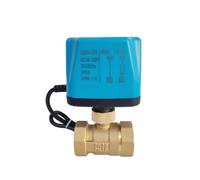 1PCS 1" Ball Valve 2 Lines Internal Thread 8 N·m high Torque Brass DN25 Ball Valve 12V 24V 110V 220V AC/DC(12VDC_Normally Open)