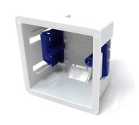 1pcs 1 Gang Dry Lining Back Plasterboard Box, Pattress Box with Adjustable Lugs 47mm, for Faceplate