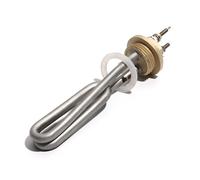1pcs 1 Inch 304 SUS Solid Round Shoulder Copper Head Double U Sauna Tube DN25 110V/220V/380V Electric Heater Element(110V)