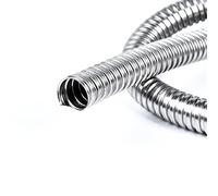 1Pcs 1 Meter Long Length Stainless Steel 304 Metal Tube Threaded Hose Wire Cable Flexible Pipe Sleeve Protection Hose (Inside Diameter : ID 15mm x 1M)