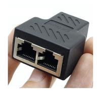 1pcs 1 To 2 Ways RJ45 LAN Ethernet Network Cable Female Splitter Connector
