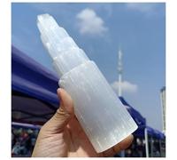 1pcs 10-11cm Selenite Tower, White Selenium Gypsum Crystal