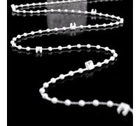 1pcs 10 Meter 100 clips Vertical Blind Bottom Chain for 3.5 Inch/ 89mm Slats,Vertical BlindChain,Vertical Blinds Repair Parts Suitable for 3.5 Inch/ 89mm Blind Bottom Chain Slats(10Meter Long,White)
