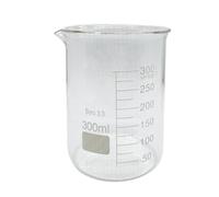 1pcs 100/25/250ml/150ml/200ml G3.3 Borosilicate Glass Low Form Beaker Chemistry Lab Heavy Wall Heat-resist Scaled Measuring Cup (300ml-CHINA)