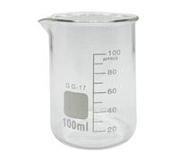1pcs 100/25/250ml/150ml/200ml G3.3 Borosilicate Glass Low Form Beaker Chemistry Lab Heavy Wall Heat-resist Scaled Measuring Cup (100ml-CHINA)