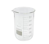 1pcs 100/25/250ml/150ml/200ml G3.3 Borosilicate Glass Low Form Beaker Chemistry Lab Heavy Wall Heat-resist Scaled Measuring Cup (600ML-CHINA)