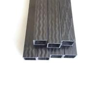 1Pcs 1000mm Braided Carbon Fiber Square Tube OD:15 18 20 25 30 42 50mm Inner and Outer Braided High-Strength Rectangular(15X15X12x1000mm 1pcs)