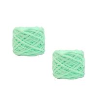 1PCS 100g/ball Chenille Knitting Yarn Soft Ice Strip Line Cotton Yarn DIY Wool Yarn for Hand Knitting Scarf Thick Wool Crochet Kits for Beginners Adults(48989-07-2pcs)