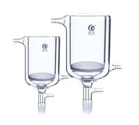1PCS 100ml To 1000ml 24# High Borosilicate Glass Jacket Sand Core Filter Funnel,G3 Glass Suction Funnel for Laboratory(250ml)
