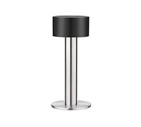 1PCS 100mm Door Stops, Self-Adhesive Door Stopper with Black Rubber & Stainless Steel Body, No Drill Doorstops and Sound Dampening Rubber Bumper