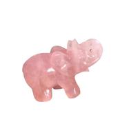 1pcs 10cm Crystal Quartz Elephant Hand-Carved Stone Animal Decoration Gift