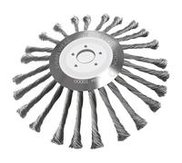 1pcs 10inch Wire Brush Trimmer Head Knot Steel Wire Grass Trimmer Head Steel Wire Wheel Lawn Mower Brush Cutter Accessories(1 PC)
