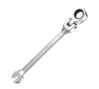 1PCS 10mm Ratchet Spanner，72 Teeth Flex Head Ratchet Spanner ，180°Adjustable Flex-Head Ratchet Spanner for Car Bicycle Repair Home Maintance