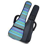 1PCS 10MM Sponge Fill Ukulele Case Bag & Uke Case, Adjustable Shoulder Strap, Fashion Bohemia Style (26in,Bohemia-blue)
