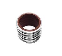 1pcs/10pcs Bonded Washer Metal Rubber Gasket Fit Combined Washer Sealing Ring Kits M5-60 Red(304 FKM,ID16,1Pcs)
