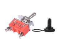 1pcs/10pcs E-TEN1021 15A 250V SPST 2 Terminal ON OFF Toggle Switch w Waterproof cap(Switch w Cap,Quantity 10PCS)