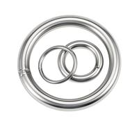 1pcs-10pcs M3 M4 M5 Welded Round Rings, 304 Stainless Steel Smooth Solid O Ring for Rigging Marine Boat Hammock Yoga Hanging Ring(M4*350(2PCS))