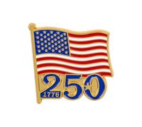 1Pcs/10Pcs USA 250th Anniversary Commemorative Enamel Pin 1776-2026 Patriotic Lapel Pins for Independence Day Veterans Day, S, Metal, no gemstone