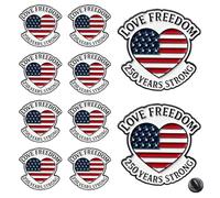 1Pcs/10Pcs USA 250th Anniversary Commemorative Enamel Pin 1776-2026 Patriotic Lapel Pins for Independence Day Veterans Day, S, Metal, no gemstone
