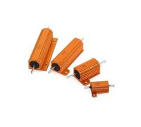 1PCS 10W 25W Aluminum Power Metal Shell Case Wirewound Resistor 0.01~30K 1 2 3 5 6 8 10 20 100 150 1K 10K ohm RX24 5W CZAOINCU(25W 56R)
