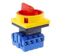 1pcs 11 3P 4P 690V 25/32/40/63/80/100A Isolator Switch Padlock Disconnect Selector With ON-OFF Panel Power Control Replace(4P,25A)