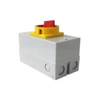 1PCS 11-63D ON-OFF Two Positions Isolator Disconnect Switch 63A 3P Padlock Cam Changeover With IP65 Waterproof Box Enclosure(White Base 3P)